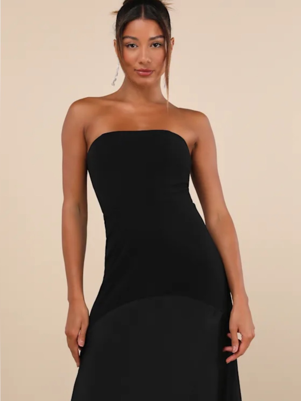 New Lulus Compelling Style Strapless  Dress - Classic Evening Gown Sz XL - Picture 3 of 8